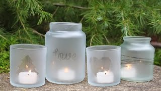DIY - Frosted Candle Jars Tutorial