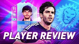 IS HE WORTH IT?! 92 END OF ERA SBC KAKA PLAYER REVIEW! FIFA 18 ULTIMATE TEAM
