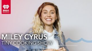 Miley Cyrus Cooks Tiny Vegan Pizza! | Tiny Cooking Show