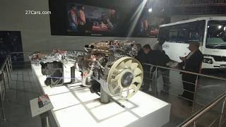 Mahindra BlazoX Bs6 Engine and Multi Axle working  displayed  | Auto Expo show | Walk-Around