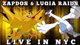 POKEMON GO LIVE! ? ZAPDOS & LUGIA RAIDS + SHINY CAUGHT iN NYC?? IT'S A LEGENDARY STREAM!