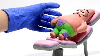 Patrick needs a Spongebob toy ? Superhero Play Doh Stop motion cartoons