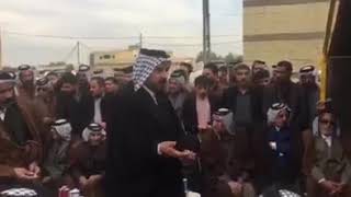 كان الرد رائع في منطقة ابن الاجاويد الشيخ محمد ال كحيط شيخ عشيره ال بخليوي احد عشائر قبيله ال شبل
