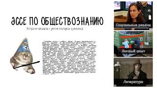 М. №1. Мини-сочинение (ЭССЕ) по обществознанию. Подготовка к ЕГЭ 18/19