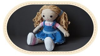Вязаная кукла крючком Розали. Crochet doll Rosalie.