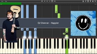 Ed Sheeran - Happier (Synthesia Piano version) + MIDI