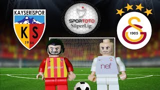 Kayserispor Galatasaray  Maç Özeti 1-3 (LEGO SÜPER LİG MAÇ ÖZETLERİ)/ Lego Football Goals Highlights