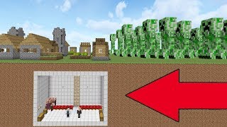 НУБ И ПРО VS НАПАДЕНИЯ КРИПЕРОВ НА ДЕРЕВНЮ ЖИТЕЛЕЙ !ЗАЩИТА MINECRAFT! БУНКЕР