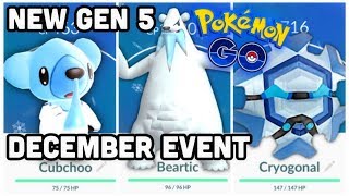 NEW GEN 5 POKEMON IN DECEMBER EVENT FOR POKEMON GO | NEW SHINY POKEMON