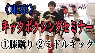 "宍戸祐太" キックボクシングセミナー ①膝蹴りを当てるコツ ②ミドルキックのフェイントでストレートを当てる！　2019:5:3
