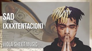 EASY Viola Sheet Music: How to play Sad by XXXTENTACION