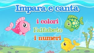 Impara con gli amici pesciolini i colori, l'alfabeto e i numeri - canzoni @MelaMusicTV