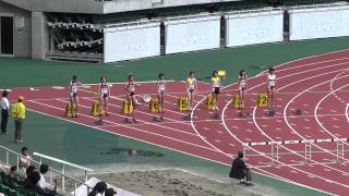 H23　東海高校総体陸上　女子100H決勝（高解像度）