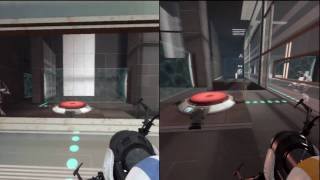 Portal 2: Co-op Splitscreen Multiplayer Gameplay Walkthrough - CALIBRATION COURSE | Part 1