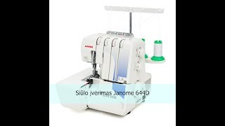 Siūlo įvėrimas Janome 644D. Threading the overlocker Janome 644D. Заправка ниток оверлок Janome 714.