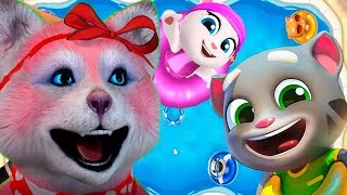 Бассейн Говорящего Тома - НОВЫЙ ГЕРОЙ игра как мультик для детей ГОВОРЯЩИЙ ТОМ АКВАПАРК #8
