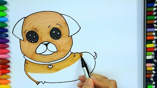 Как нарисовать мопса ?| Раскраски детей HD | Окраска | Рисование и окраска | Рисование для детей
