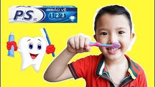 Kids go to School Learn Brush Teeth in the Morning Indoor Playground for family at Play Area