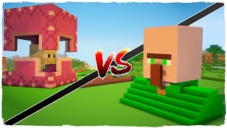 ? Casa de SHULKER vs casa de ALDEANO - MINECRAFT