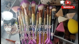 DICAS DE COMO LIMPAR PINCEIS DE MAQUIAGEM