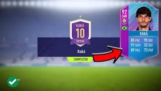FIFA 18 - 92 END OF AN ERA KAKA SBC CHEAPEST WAY / COMPLETED!