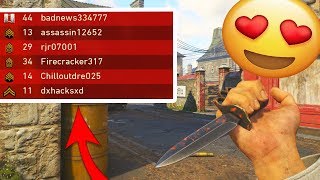 KNIFE ONLY 40 BOMB vs CHRISTMAS NOOBS? (COD WW2)
