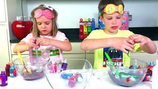 Дети САМИ сняли ЛИЗУН ЧЕЛЛЕНДЖ или 3 Colors of Glue SLIME CHALLENGE