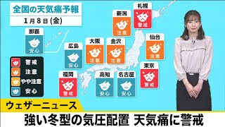 強い冬型の気圧配置 天気痛に警戒