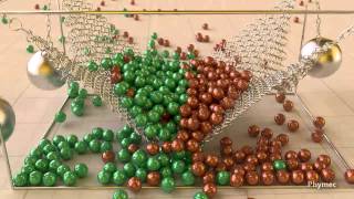 Festive chainmail physics simulation test -- Blender Bullet Physics SmallLuxGPU