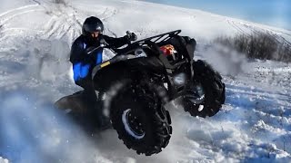 Yamaha Grizzly 700 отжигает на гонке джипов и квадроциклов Снежный Беспридел 2016.