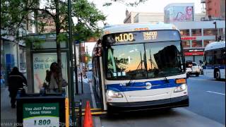 MaBSTOA Bus: Westbound Bx15, M60, M100, M101 at W. 125th St & 7th Ave