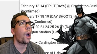 The Batman Shooting Schedule Update