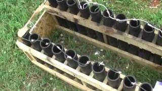 20 fireworks in the air, slow/fast fuse