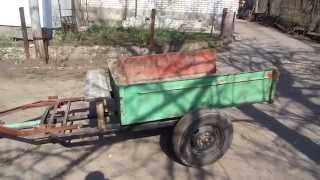 прицеп самосвал для мотоблока своими руками Homemade  trailer  Walk Behind Tractor