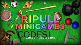 ROBLOX RIPULL MINIGAMES ALL CODES MAY 2018