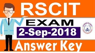 RSCIT Answer Key 2 September 2018| RSCIT Exam Paper with Solution