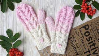 Детские варежки спицами. Палец индийским клином. Подробный мастер-класс.