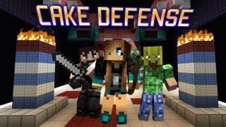 ТРИО на карте MINECRAFT: СAKE DEFENSE (MINI-GAME)