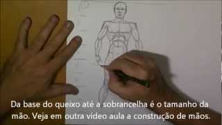 Desenho do corpo masculino - esquema passo a passo - By Denis Basílio