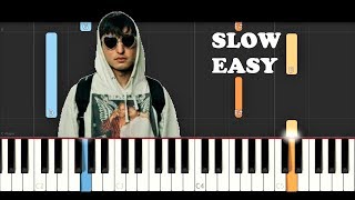 Joji - Attention (SLOW EASY PIANO TUTORIAL)