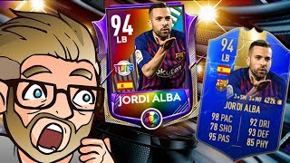 TOTS Jordi Alba on FIFA Mobile 19 vs TOTS Jordi Alba on FIFA 19! Full Barcelona Squad Builder!