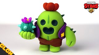 Making Brawl Stars SPIKE - Clay Tutorial?(Clay art)