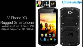 V Phone X3 HD Rugged Android 5.1 Smartphone IP68 Waterproof Review
