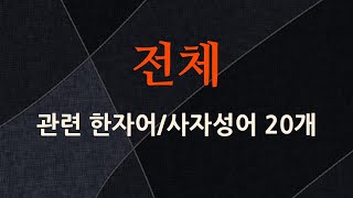 전체에 관한 한자어/사자성어 20개