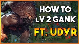 HOW TO LEVEL 2 GANK | Diamond Udyr Jungle | League Patch 8.12