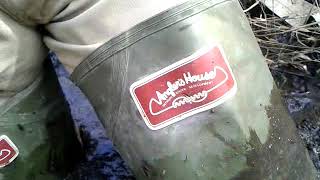 Angler's House rubber hip boots（crotch high rubber boots）stuck deep　アングラーズハウスヒップブーツ（クロッチハイブーツ）深く立ち往生