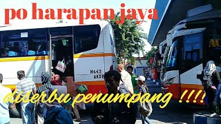 po harapan jaya kewalahan hadapi serbuan penumpang # tulungagung - surabaya