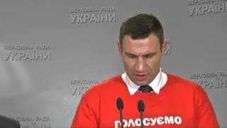 Кличко Такие переговоры не имеют смысла.