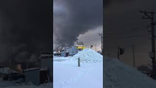 Новосибирск. Пожар в Искитимском районе.