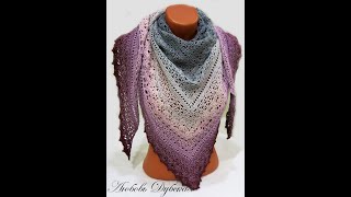 Шаль крючком. Мастер класс ч.2. Crochet shawl. Master class. part 2.